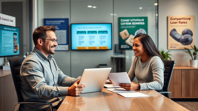 Person reviewing Canadian Western Bank personal loan options with a calculator.