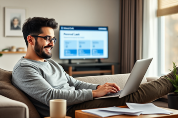 A person exploring personal loan options with Manulife Bank, symbolizing financial freedom and flexibility.