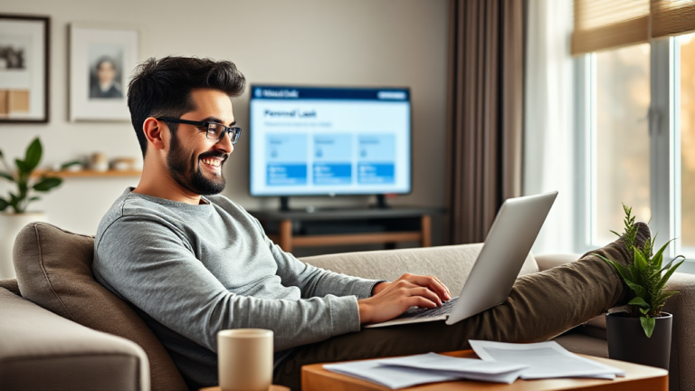 A person exploring personal loan options with Manulife Bank, symbolizing financial freedom and flexibility.