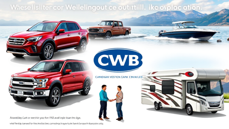 A person purchasing a vehicle with financing options from Canadian Western Bank.