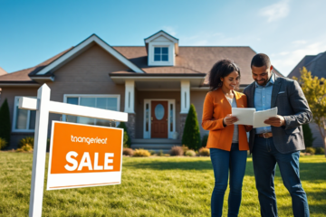 A graphic representation of Tangerine Bank's real estate loan options showcasing low interest rates and flexible terms.