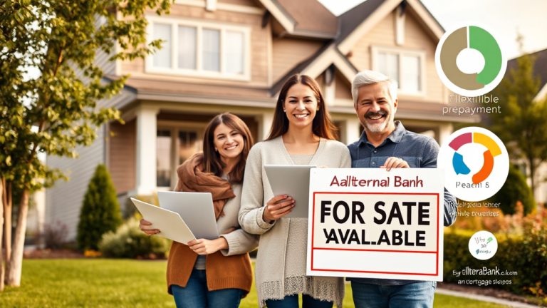 A visual representation of Alterna Bank's real estate loan offerings, showcasing competitive mortgage rates and homebuyer support.