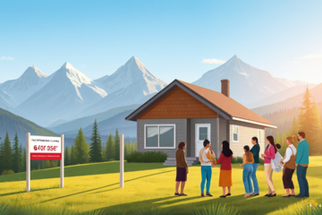 A family standing in front of their new home, symbolizing the empowerment through First Nations Bank of Canada real estate loans.