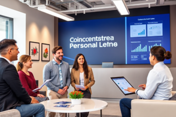 A person reviewing loan options with Concentra Bank for financial flexibility.