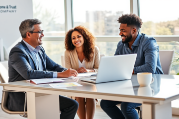 A person exploring loan options at Home Trust Company.
