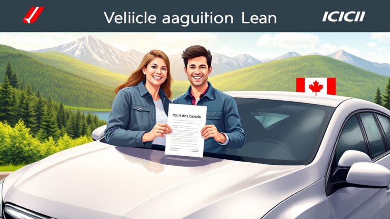 A customer exploring vehicle acquisition loan options with ICICI Bank.