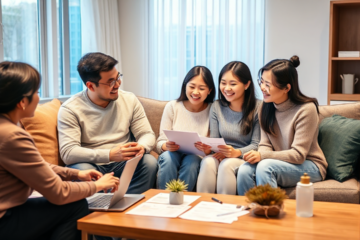 A person examining loan options with Korea Exchange Bank of Canada for personal financing.