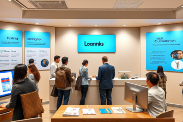 A person discussing financial options for a Habib Canadian Bank personal loan.