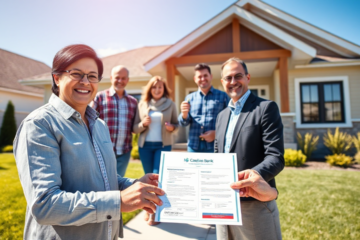 A person reviewing mortgage options with Habib Canadian Bank.