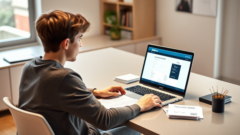 A person reviewing financial documents for a Commonwealth Bank personal loan application.