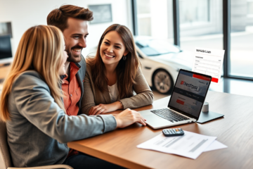 Person reviewing vehicle loan options with Westpac Banking Corporation.