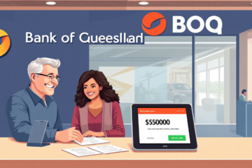 Illustration of Bank of Queensland personal loan application process.