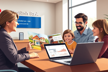 A young couple discussing home financing options with a NAB advisor.