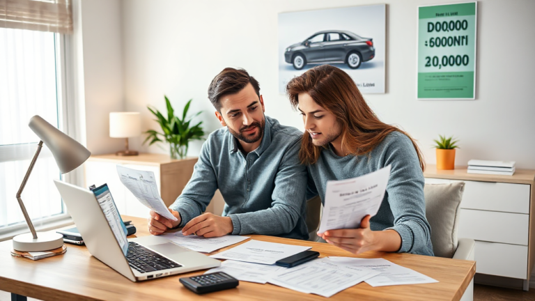 Person reviewing vehicle loan options with AMP Bank Ltd