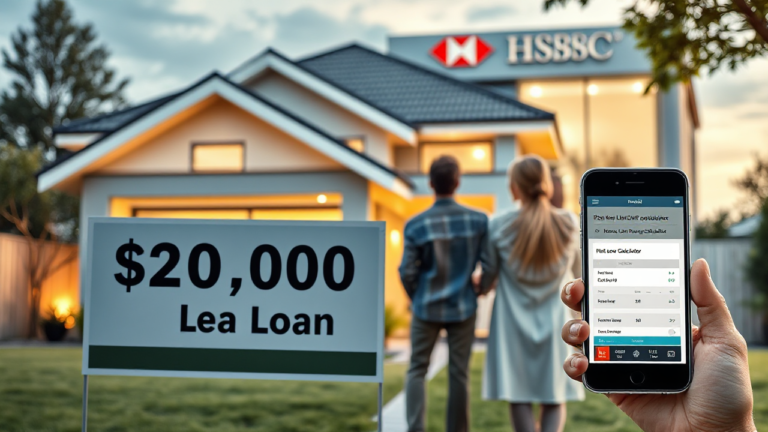 A person reviewing home loan options with HSBC Bank.