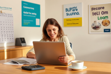A person discussing vehicle loan options with a bank representative.