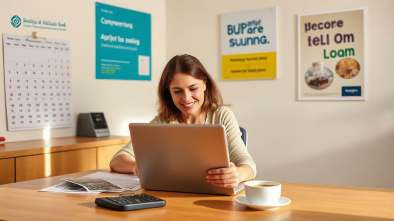 A person discussing vehicle loan options with a bank representative.