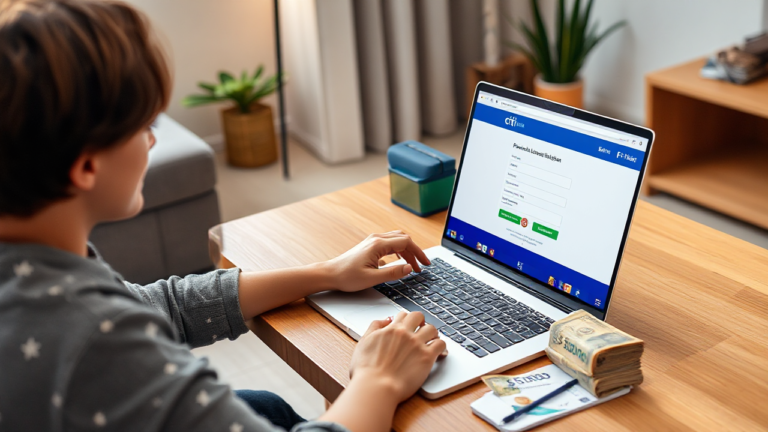 A person exploring options for a $5,000 personal loan through Citi.