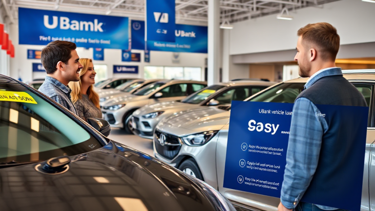 A person discussing vehicle loan options at UBank.