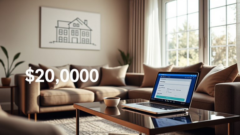 A couple discussing home financing options with a UBank representative, focusing on a $20,000 home loan.