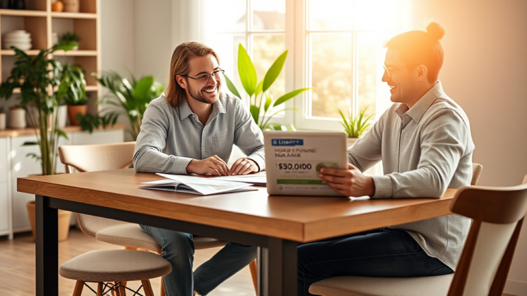 A couple discussing home financing options with Liberty Financial