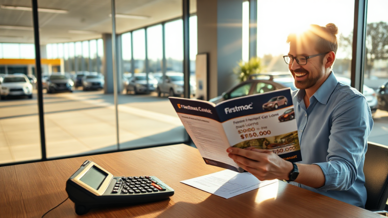 Image depicting the process of securing a vehicle loan with Firstmac.