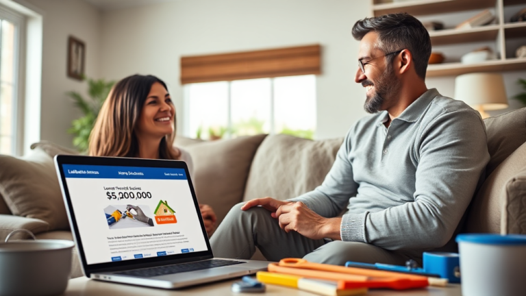 A family discussing home financing options with Latitude Financial Services.