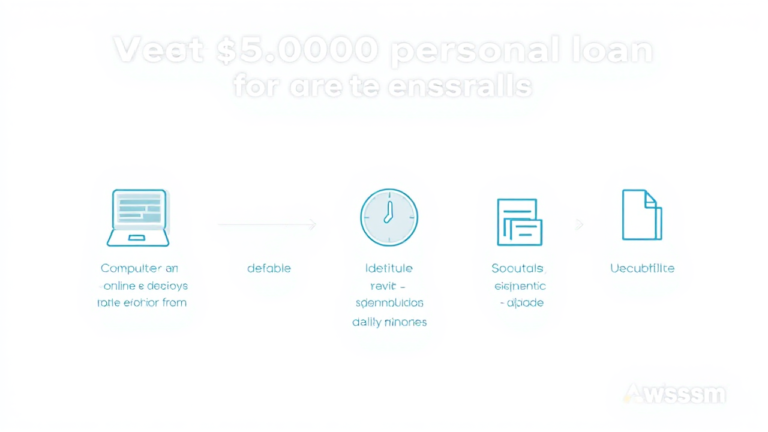 A person applying for a $5,000 personal loan through Wisr's online platform.