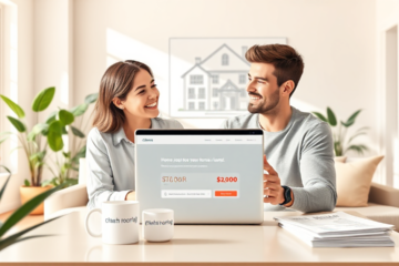 A visual representation of financing options with Athena Home Loans for a $20,000 home loan.