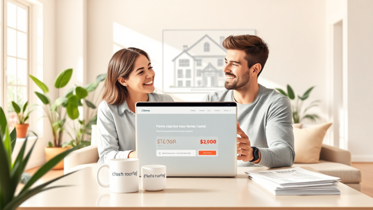 A visual representation of financing options with Athena Home Loans for a $20,000 home loan.