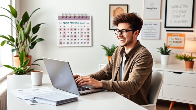 A person applying for a personal loan through MoneyPlace online.