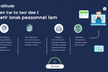 Illustration of a person applying for a $5000 personal loan through Latitude Financial Services.