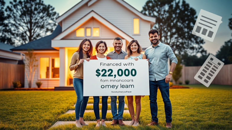 A person reviewing financial documents for a $20,000 home loan with MoneyPlace.