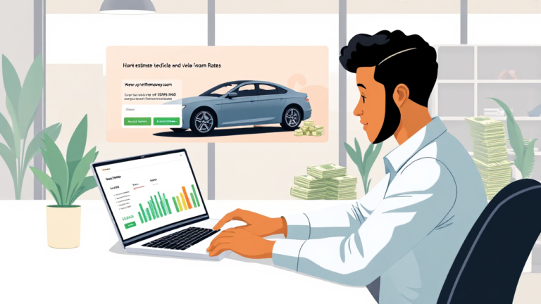 A person using MoneyPlace to apply for a vehicle loan up to $10,000.