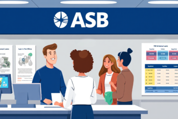A person discussing financial options for a $5,000 personal loan with ASB Bank