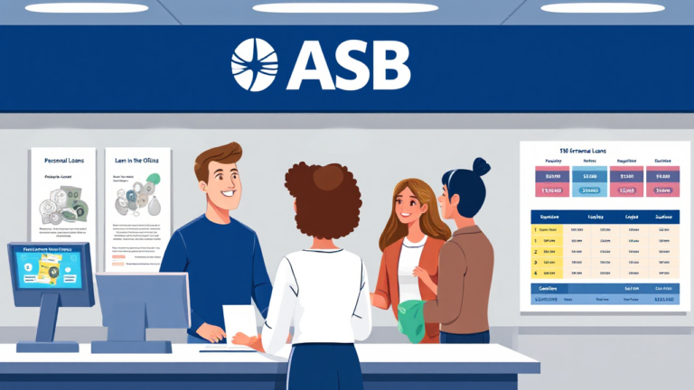 A person discussing financial options for a $5,000 personal loan with ASB Bank