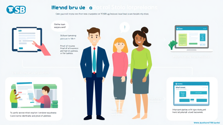 A person applying for a $5,000 personal loan from TSB Bank online.