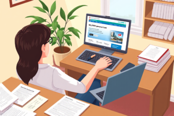 A person reviewing loan options with China Construction Bank for a personal loan