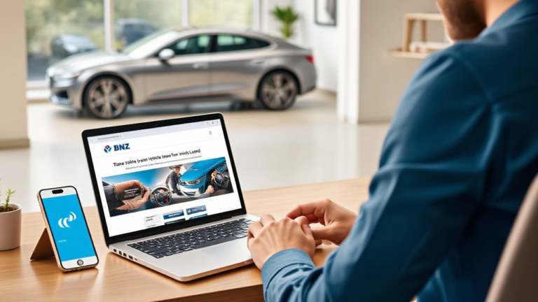 A person applying for a vehicle loan from Bank of New Zealand for purchasing a car.
