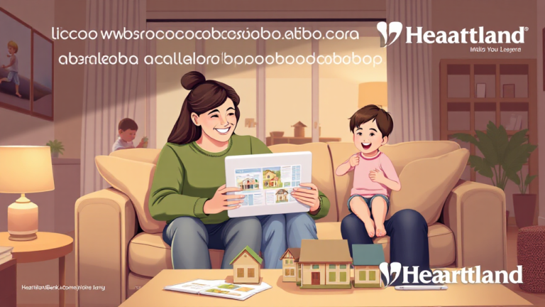 Image depicting a family reviewing home loan options with Heartland Bank.