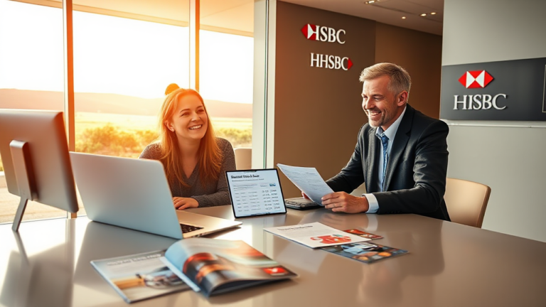 Illustration of a car and a loan application representing HSBC vehicle loans.