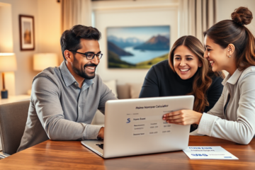 A family discussing financing options for their new home with SBS Bank.