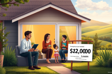 A couple discussing financing options for their new home.