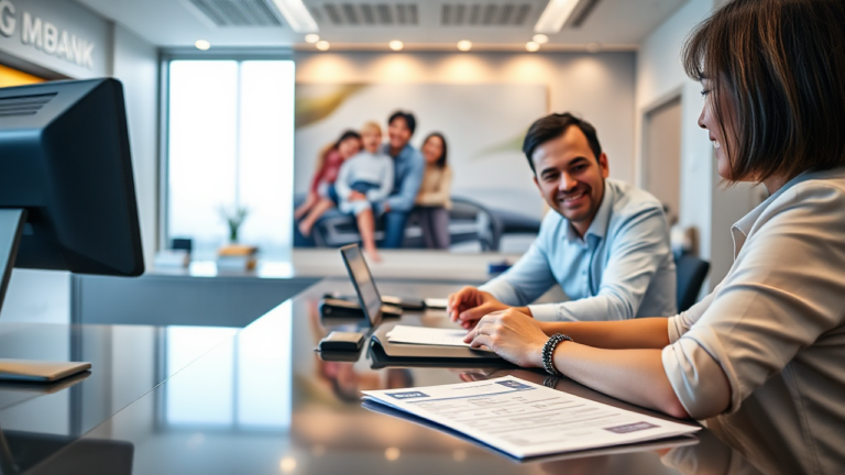 A person considering their options for a vehicle loan at MUFG Bank.