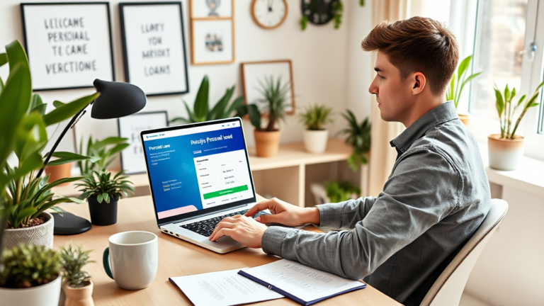 A person exploring personal loan options with Barclays Bank for a $5,000 loan.