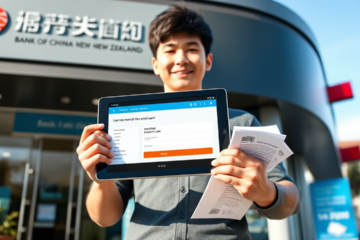 A person reviewing their finances for a personal loan application at Bank of China.
