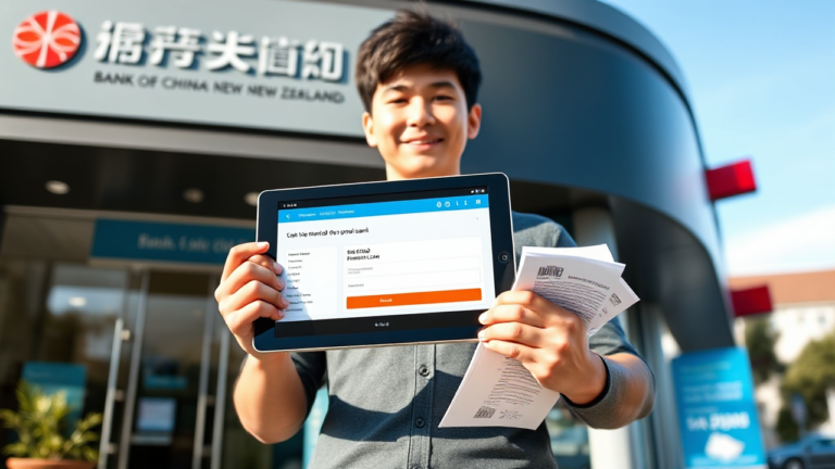A person reviewing their finances for a personal loan application at Bank of China.