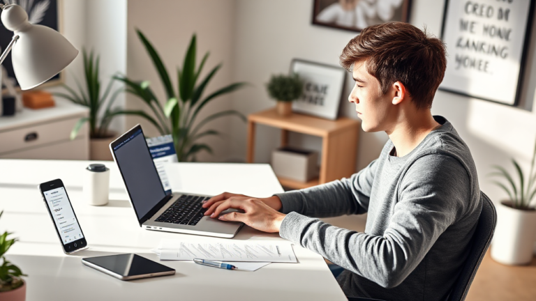 Illustration of a person applying for a $5,000 personal loan with Credit Suisse.