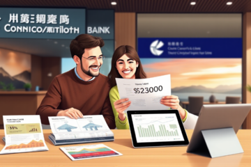 A family discussing home loan options with a bank representative at China Construction Bank, exploring financing solutions for their new home.