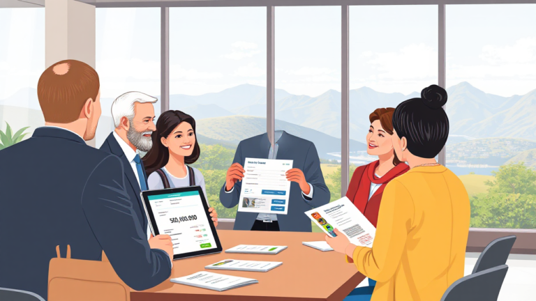 Illustration of a person applying for a personal loan from SMBC